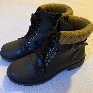 Wanted brown leather ankle boots 8.5